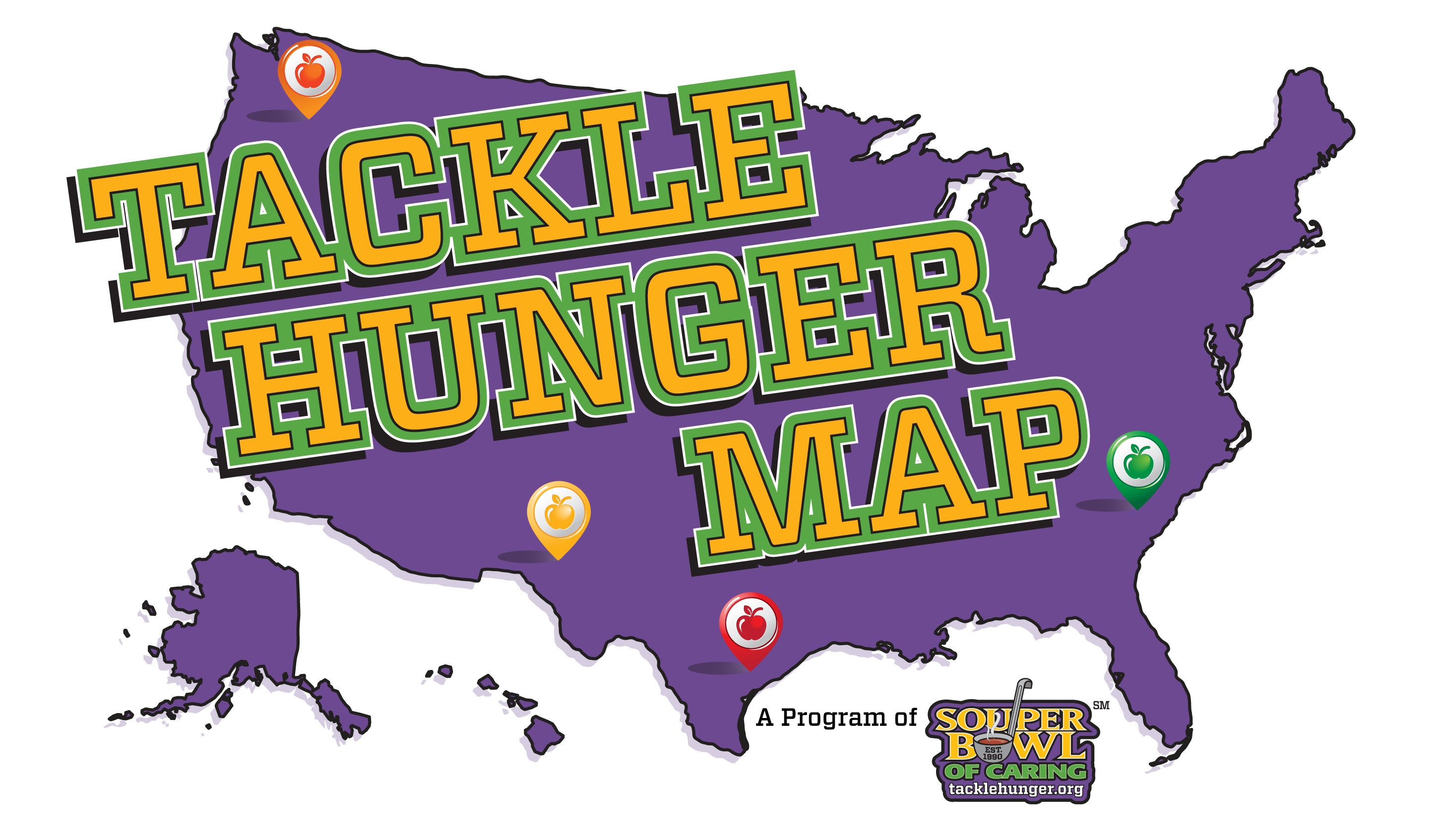 Tackle Hunger Map | Tackle Hunger - Home Of The Souper Bowl Of Caring